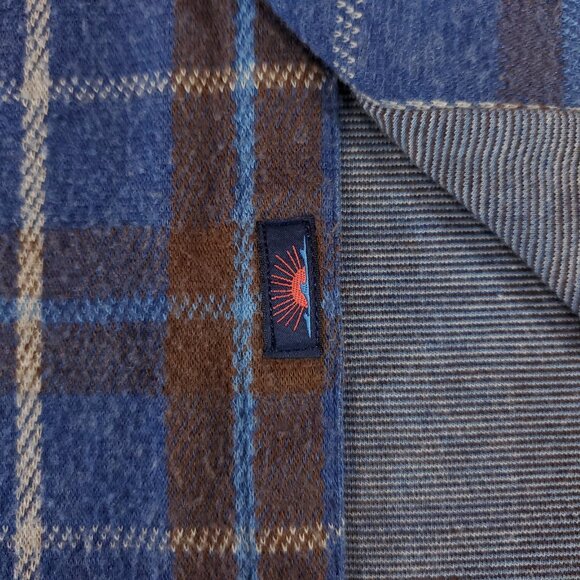 Faherty Mens Size XL Legend Sweater Flannel Shirt Alpine Lake Plaid Soft - Picture 7 of 12